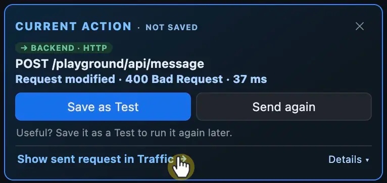 400 Bad Request response for a request with count minus one